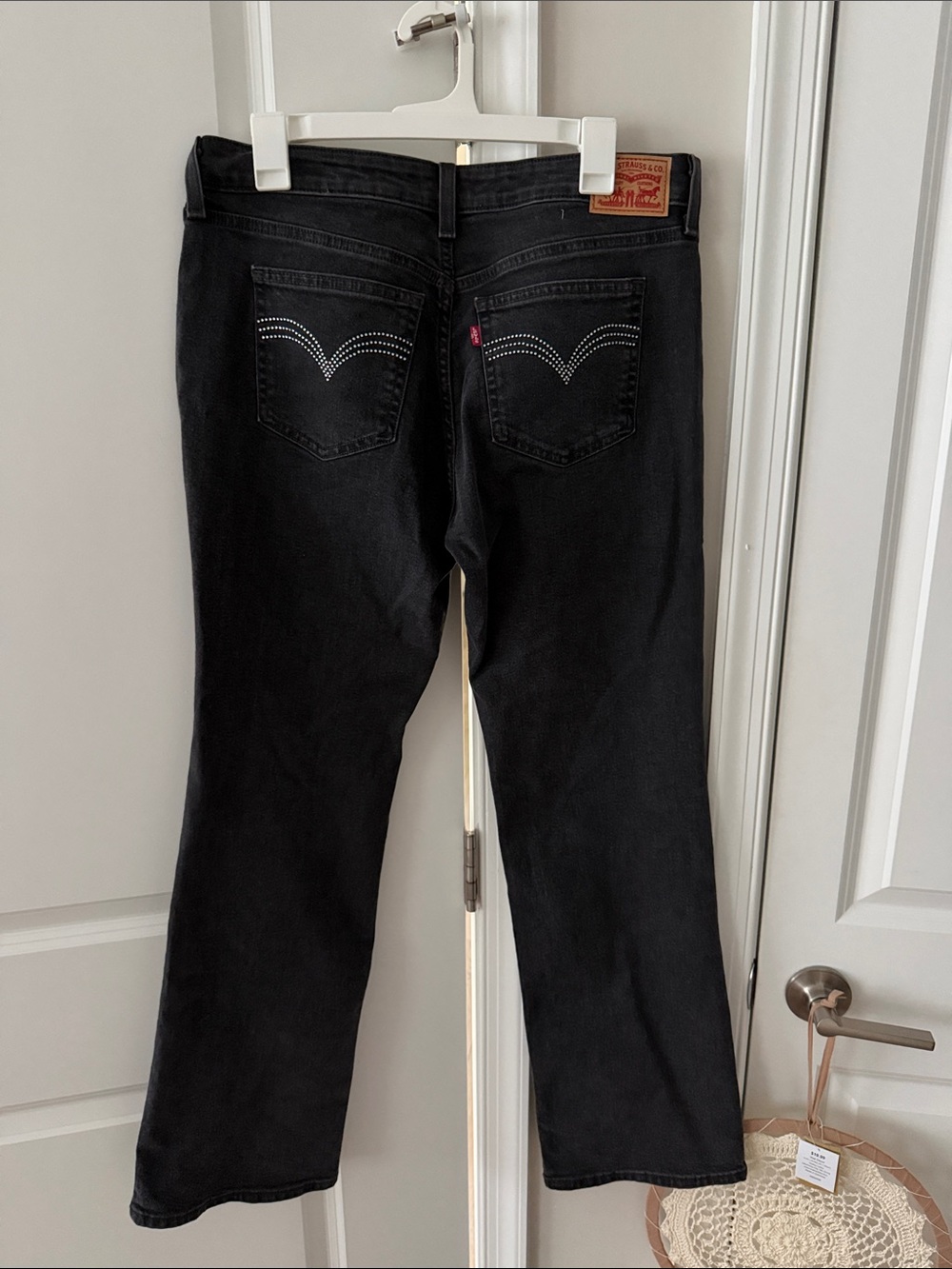 Levi’s Super Low Boot Cut Denim with Sequin Pockets